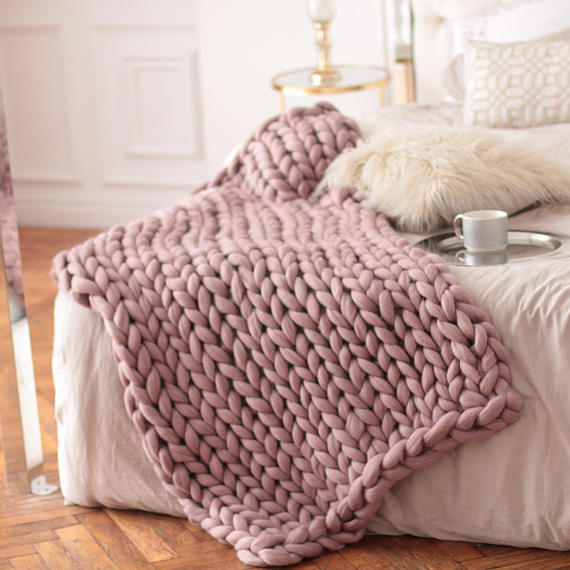 Cozy Knit Throw Blanket