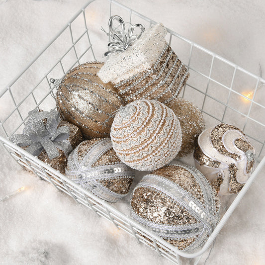 Champagne Gold Christmas Ball Ornaments