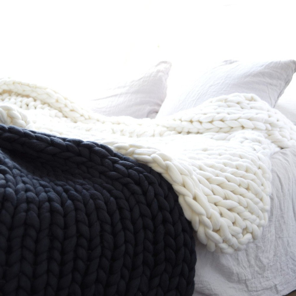 Cozy Knit Throw Blanket