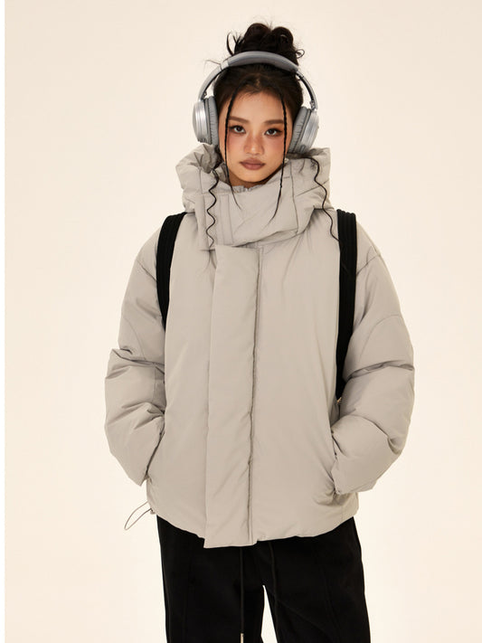 High-Collar Padded Winter Jacket